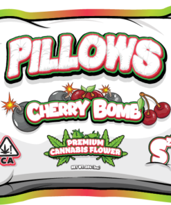 Pillows Cherry Bomb Premium Cannabis Flower is a HYBRID marijuana strain powered by Snooze Cherry Bomb is popular thanks to its reputation as a great strain.